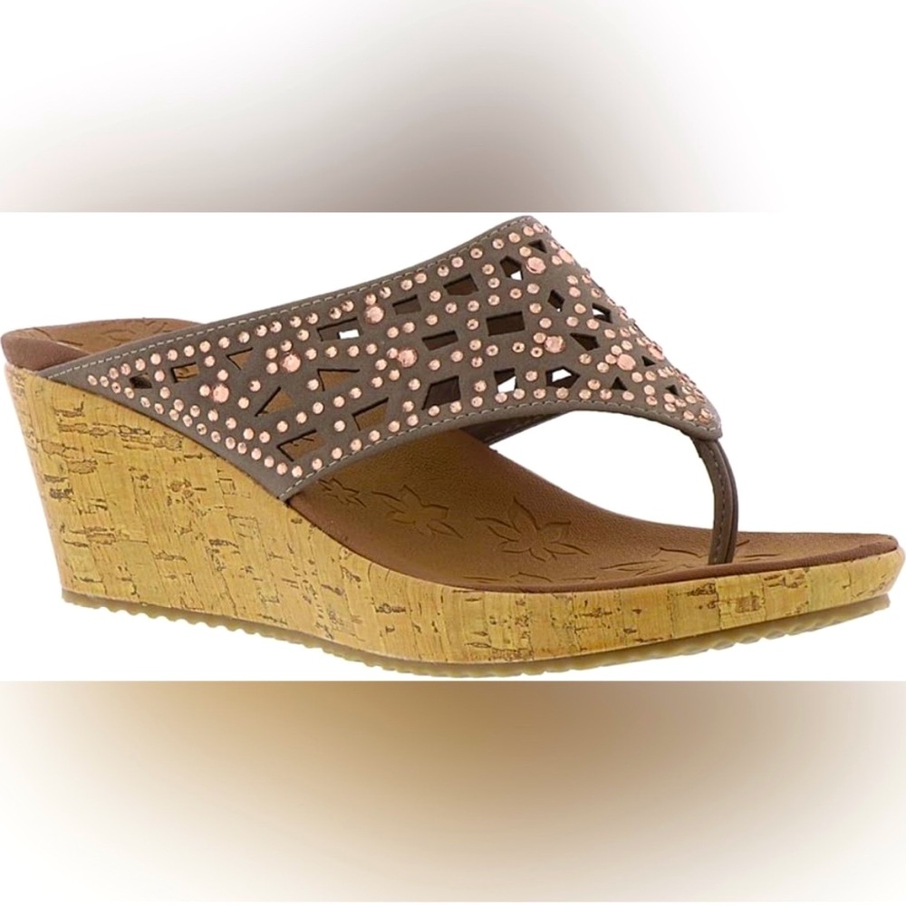 Skechers Beverly Bedazzled Wedge Sandals - US 7